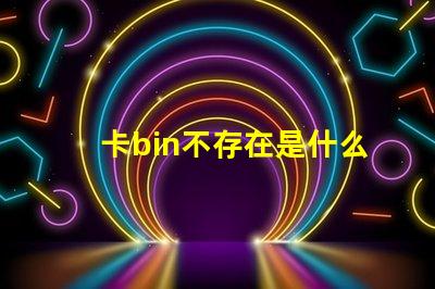 卡bin不存在是什么意思 電腦中bin是什么意思